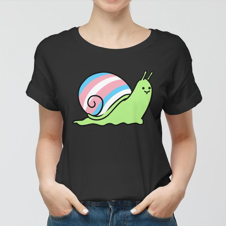 Trans Pride Snail Transgender Gift Women T-shirt
