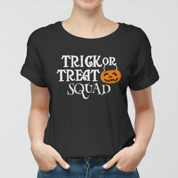 Trick Or Treat Squad Pumpkin Halloween Quote Women T-shirt
