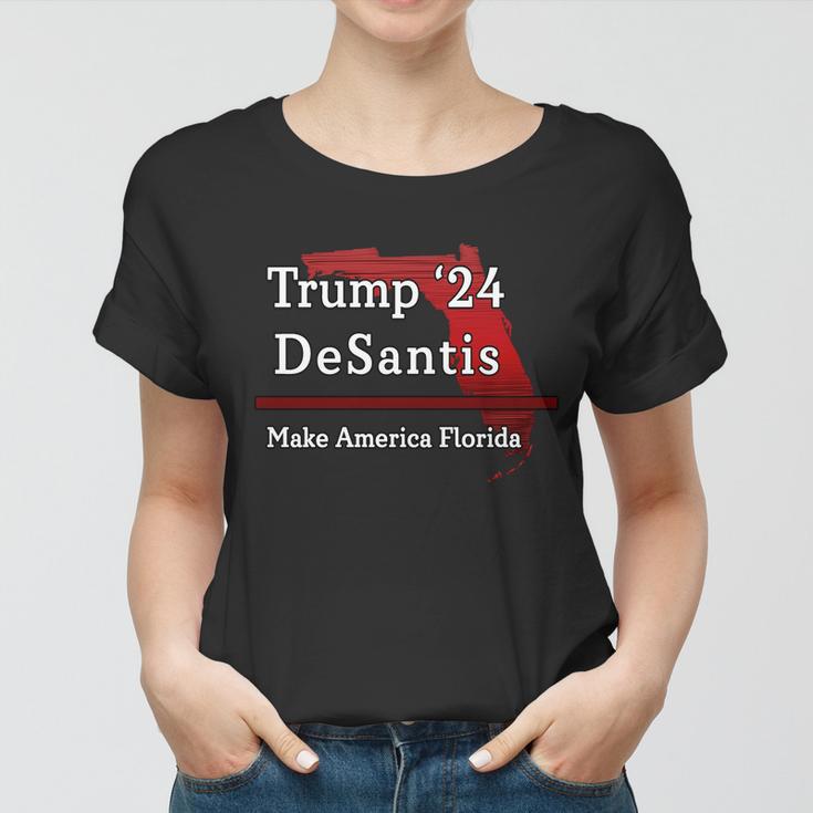 Trump Desantis 2024 Make America Florida State Tshirt Women T-shirt