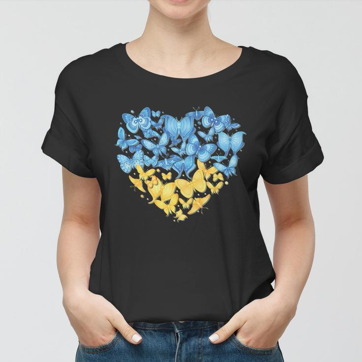 Ukrainian Butterfly Mashup Ukraine Flag Women T-shirt