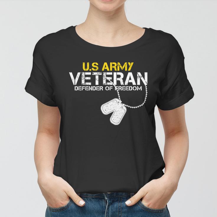 Us Army Veteran Defender Of Freedom Women T-shirt