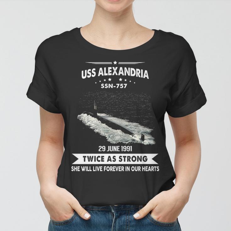 Uss Alexandria Ssn Women T-shirt