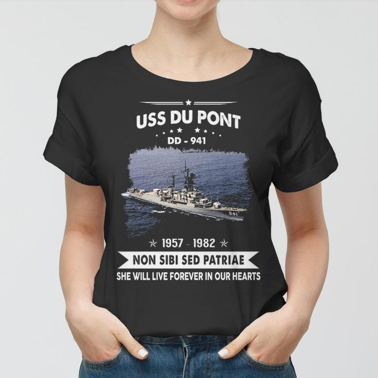 Uss Du Pont Dd 941 Uss Dupont Dd- Women T-shirt