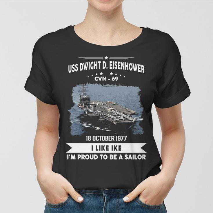 Uss Dwight D Eisenhower Cvn 69 Uss Ike Women T-shirt