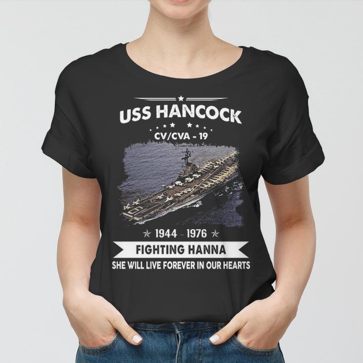 Uss Hancock Cva 19 Cv 19 Front Style Women T-shirt