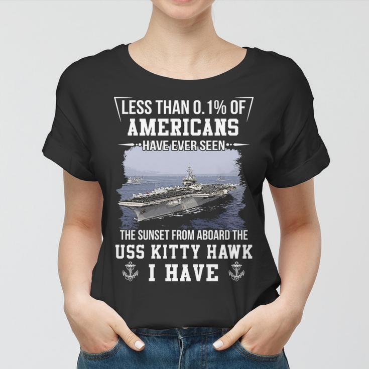 Uss Kitty Hawk Cva Cv 63 Sunset Women T-shirt