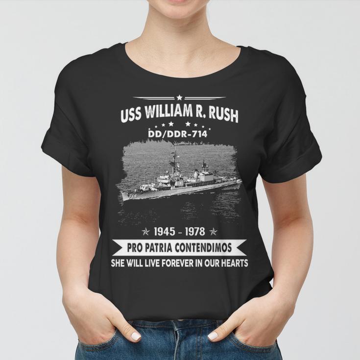 Uss William R Rush Dd 714 Ddr Women T-shirt