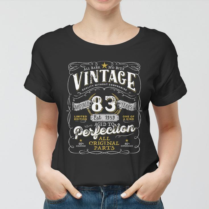 Vintage 1939 Birthday For Women Funny Men 83 Years Old Women T-shirt