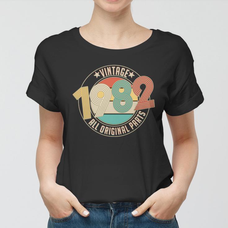 Vintage 1982 All Original Parts Emblem 40Th Birthday Women T-shirt