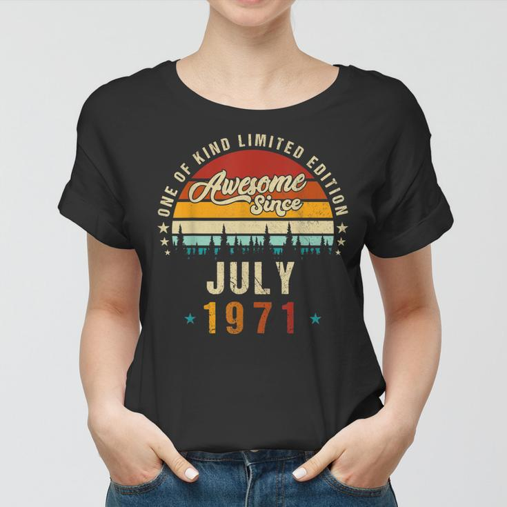 Vintage 51Th Birthday Awesome Since July 1971 Epic Legend Women T-shirt