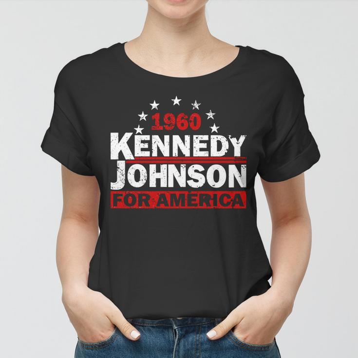 Vintage Kennedy Johnson 1960 For America Women T-shirt