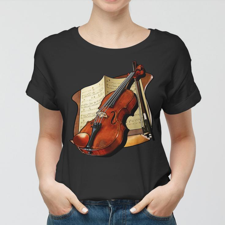 Violin And Sheet Music Tshirt Women T-shirt