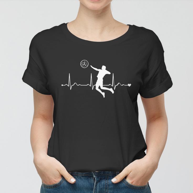 Volleyball Heartbeat Clothing Gift Boys Girls Volleyball Coach Gift Women T-shirt