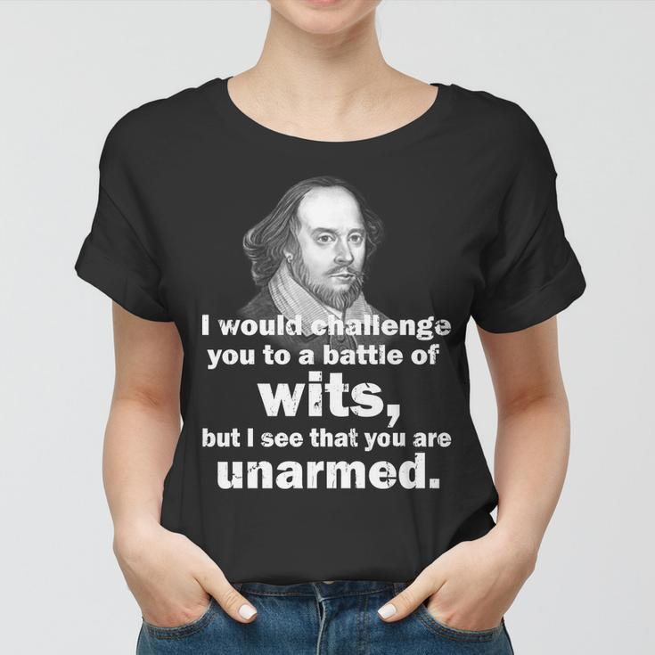 William Shakespeare Wits Quote Tshirt Women T-shirt
