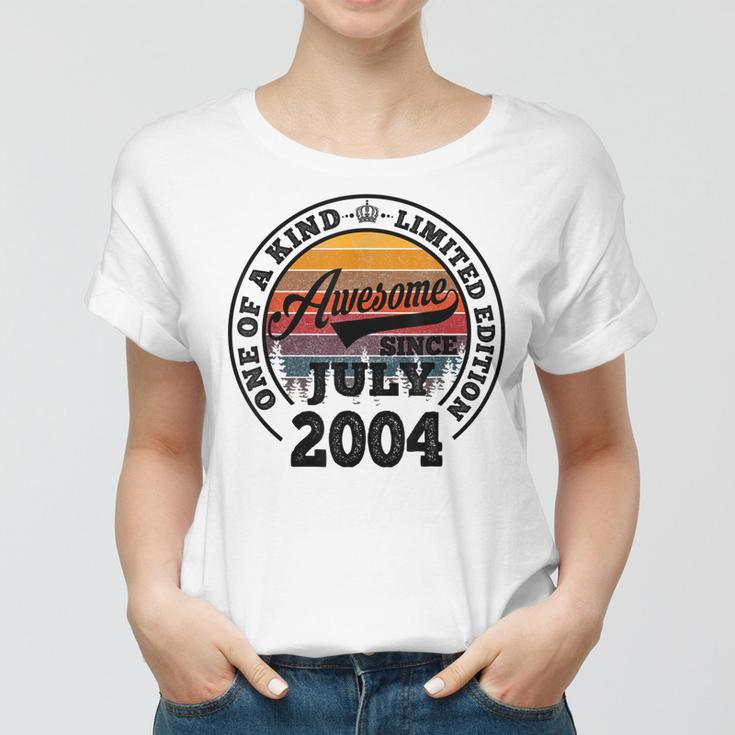 Awesome Since July 2004 18Th Birthday Gift 18 Years Old Women T-shirt