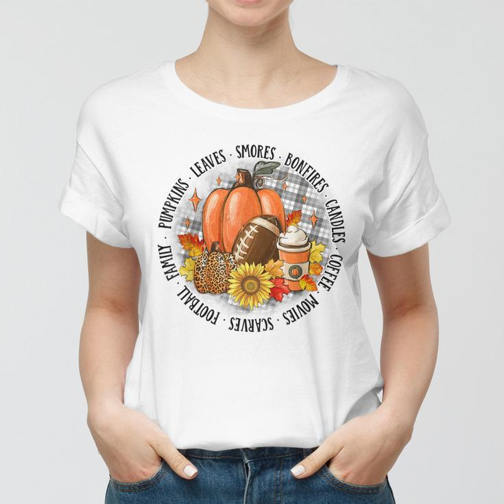 Cute Halloween Autumn Season Vibes For Autumn Lovers Women T-shirt