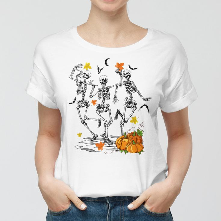 Funny Skeletons Dancing Halloween Dancing Women T-shirt