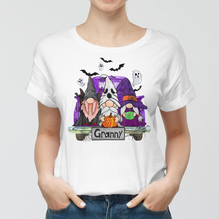 Gnomes Witch Truck Granny Funny Halloween Costume Women T-shirt