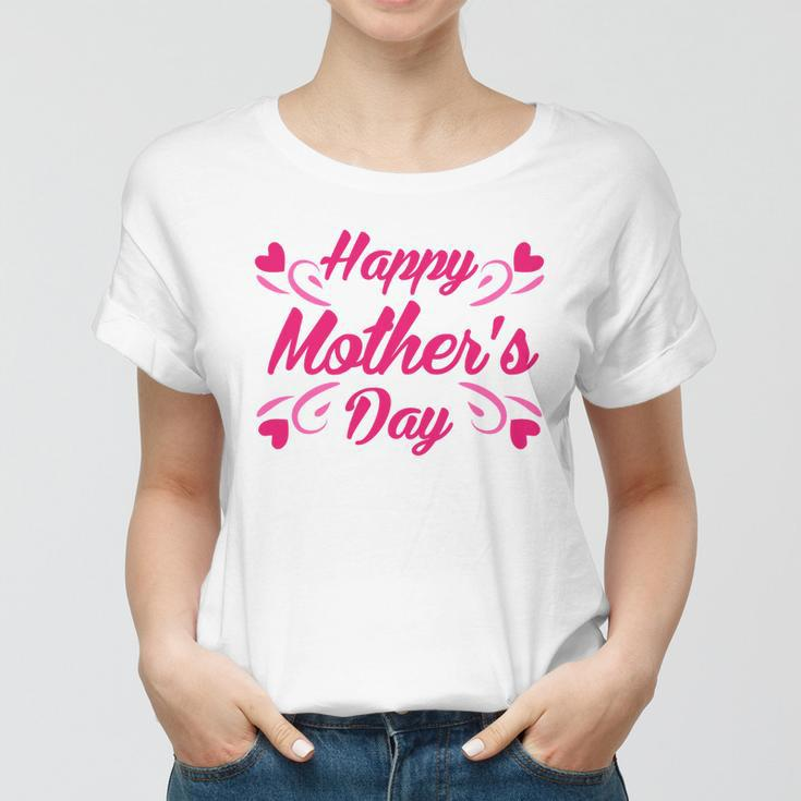 Happy Mothers Day Hearts Gift Women T-shirt