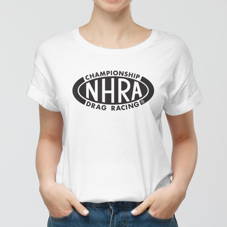 Nhra Championship Drag Racing Black Oval Logo Women T-shirt