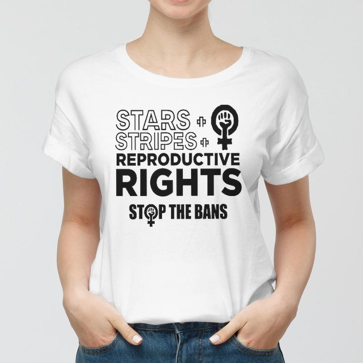 Stars Stripes Reproductive Rights Racerback Feminist Pro Choice My Body My Choice Women T-shirt