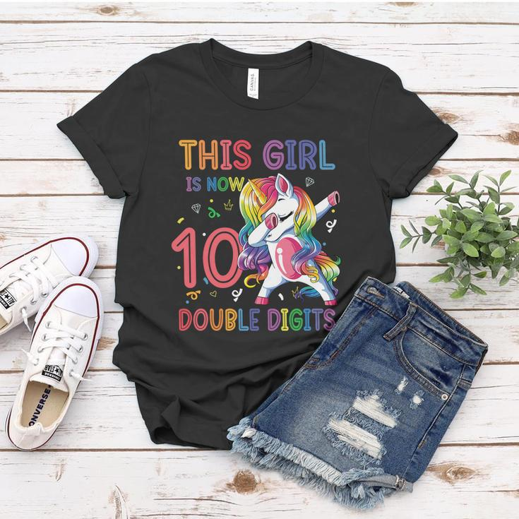 10Th Birthday Gift Girls This Girl Is Now 10 Double Digits Funny Gift Women T-shirt Unique Gifts