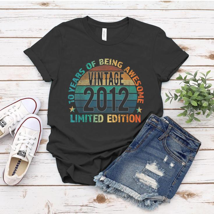 10Th Birthday Gift Kids Vintage 2012 10 Years Old Colored Women T-shirt Unique Gifts