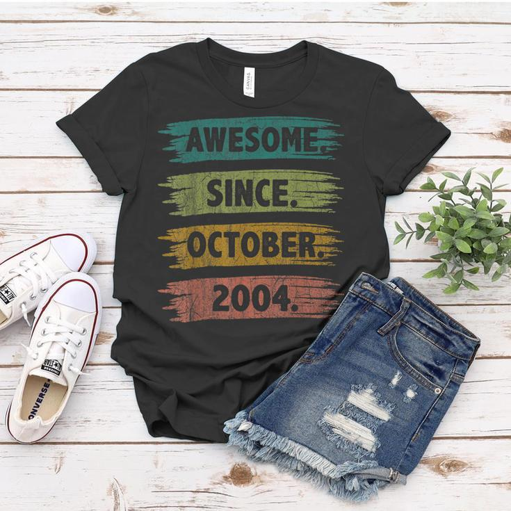 18 Years Old Gifts Awesome Since October 2004 18Th Birthday V2 Women T-shirt Personalized Gifts