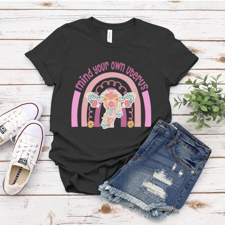 1973 Pro Roe Rainbow Mind You Own Uterus Womens Rights Women T-shirt Unique Gifts