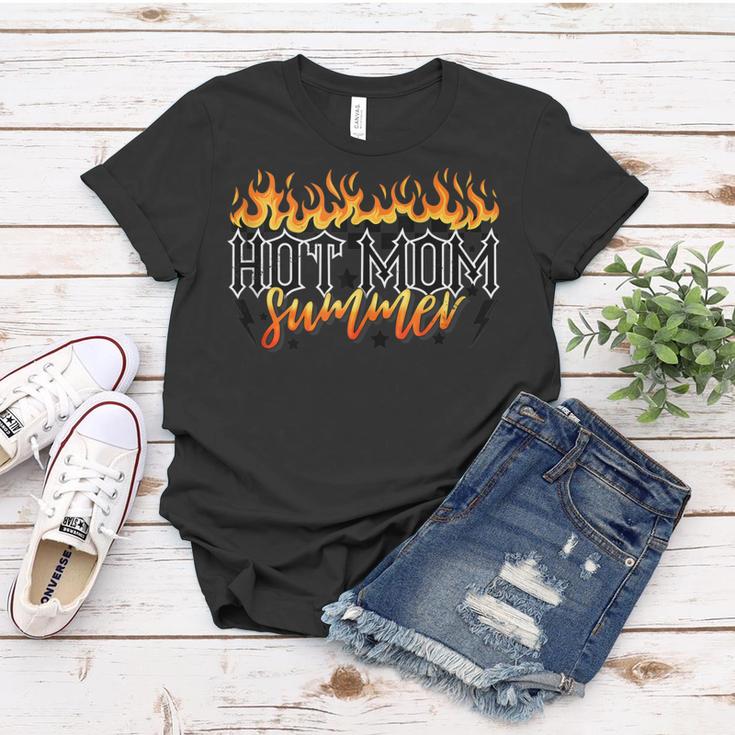 Hot Mom Summer Funny Mom Life Beach Summer Vacation  Women T-shirt