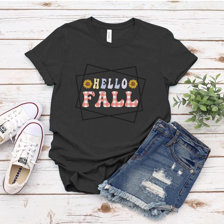 Hello Fall Sunflower Fall Autumn Season Women T-shirt