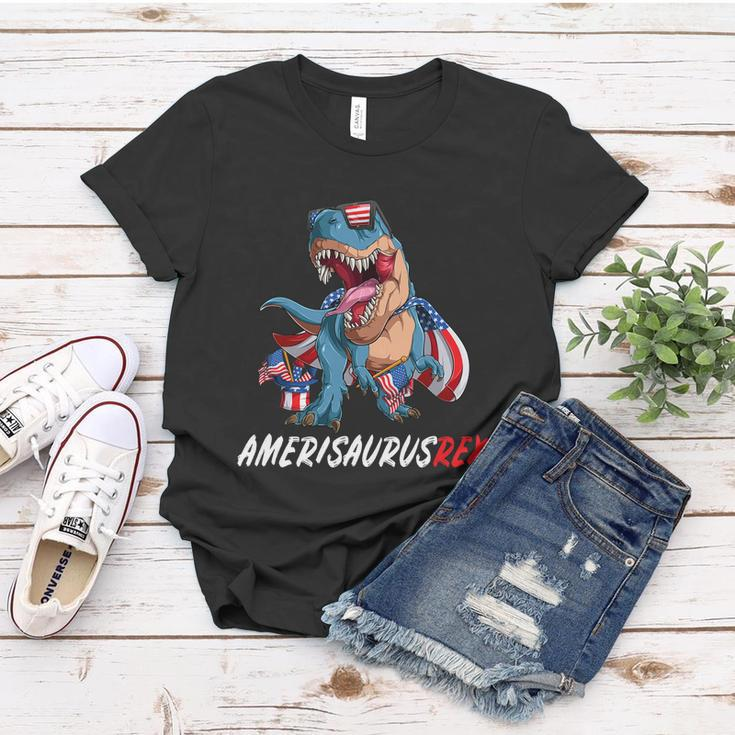 4Th July Tfunny Giftrex America Dinosaur Independence Day Patriot Usa Gift Women T-shirt Unique Gifts