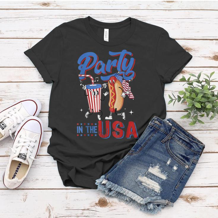 4Th Of July Food Party In The Usa Funny Hot Dog Lover Women T-shirt Funny Gifts