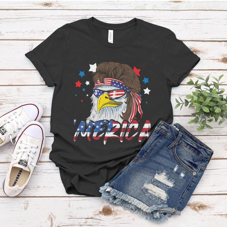 4Th Of July Merica Eagle Mullet Usa American Flag Gift Women T-shirt Unique Gifts