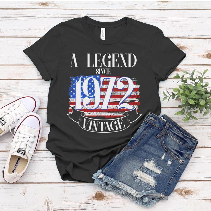 A Legend Since 1972 Vintage Usa Flag 50Th Birthday Tshirt Women T-shirt Unique Gifts