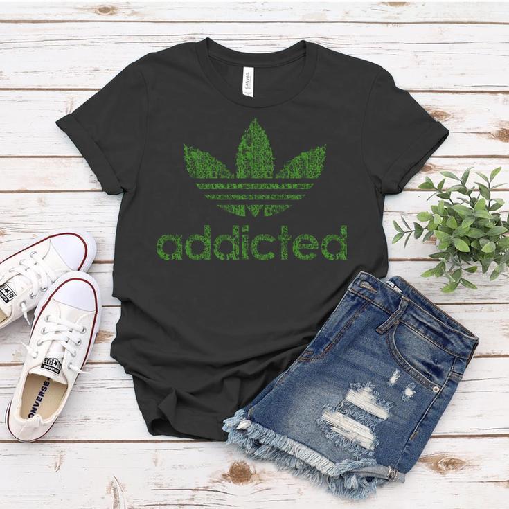 Addicted Weed Logo Women T-shirt Unique Gifts