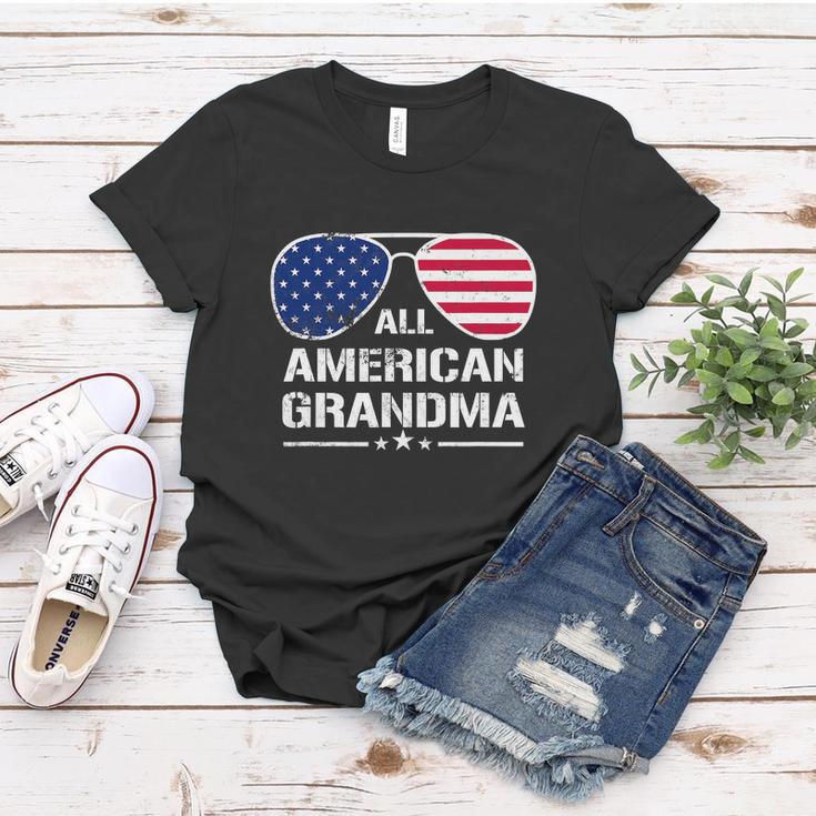 All American Grandma American Flag Patriotic Women T-shirt Unique Gifts