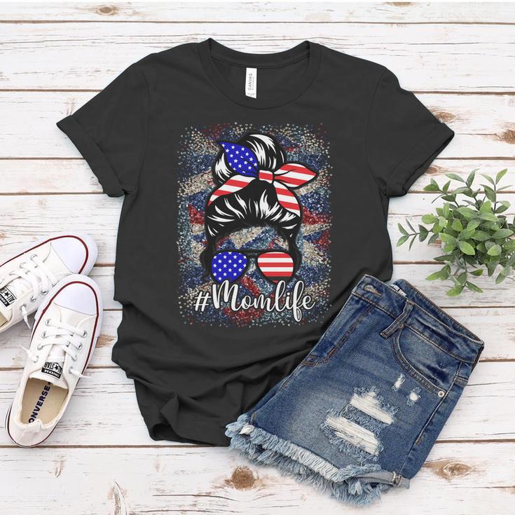 American Flag Mom Life 4Th Of July Women T-shirt Unique Gifts