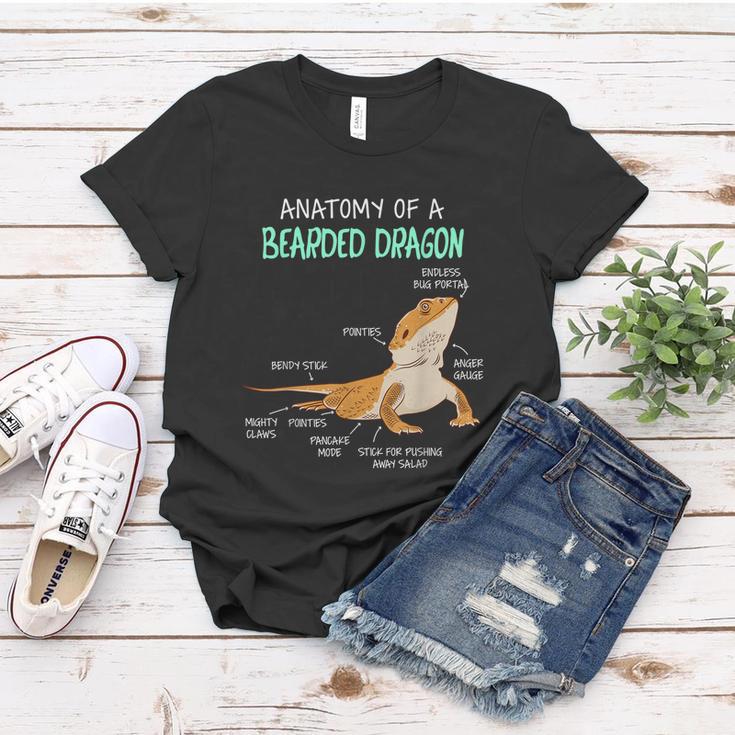 Anatomy Of A Bearded Dragon Bearded Dragon Lizard Pogona Reptile Women T-shirt Unique Gifts