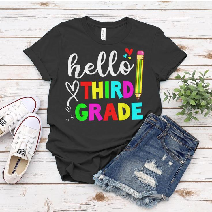 Back To School Hello 3Rd Grade Kids Teacher Student Women T-shirt Funny Gifts