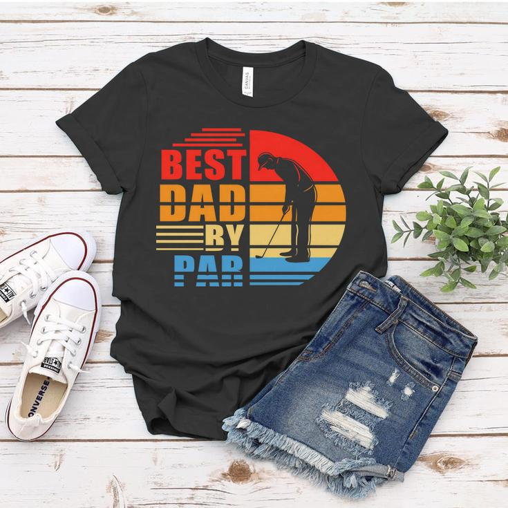Best Dad By Par Retro Golf Sunset Tshirt Women T-shirt Unique Gifts
