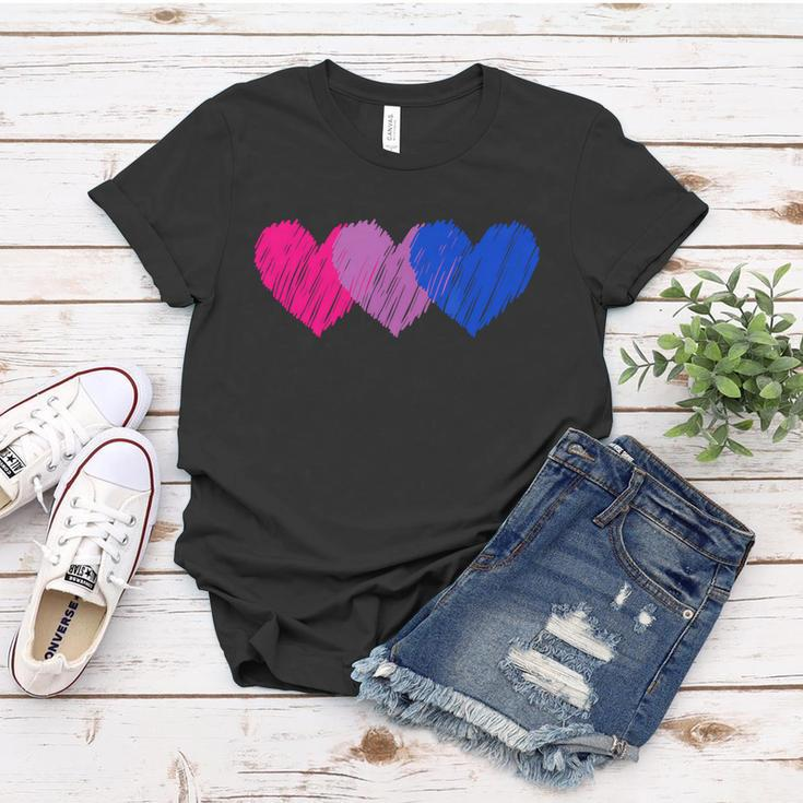 Bisexual Heart Bisexuality Bi Love Flag Lgbtq Pride Women T-shirt Unique Gifts