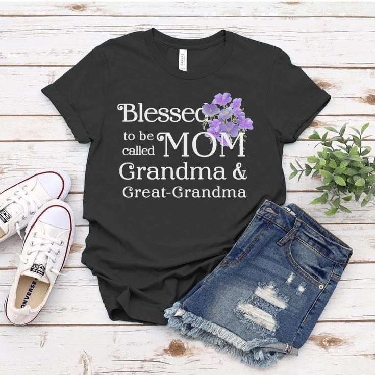 Blessed To Be Called Mom Grandma & Great Grandma Women T-shirt Unique Gifts