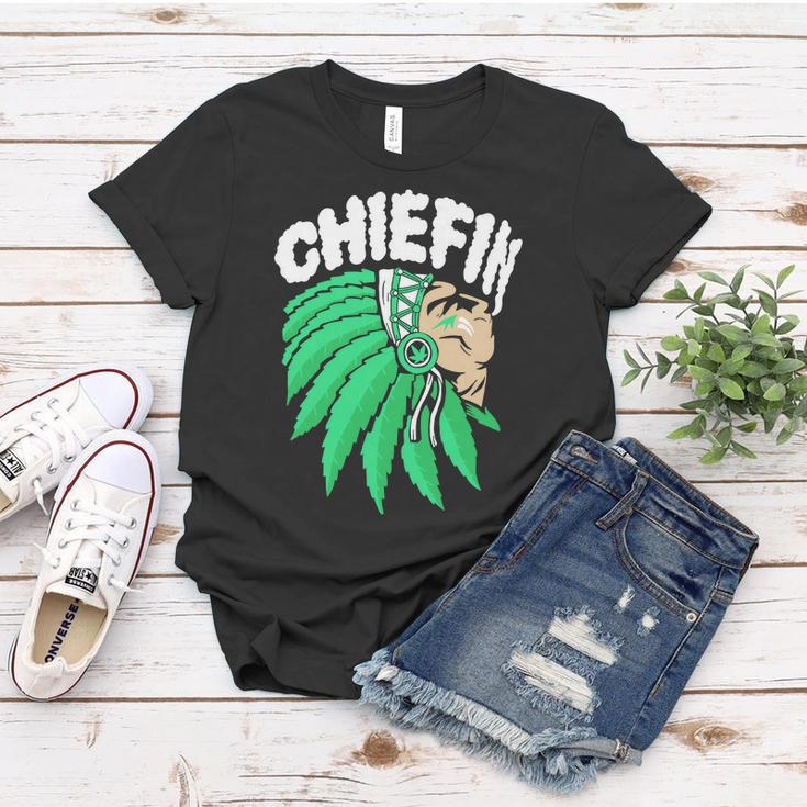Chiefin Smoke Weed Native American Women T-shirt Unique Gifts