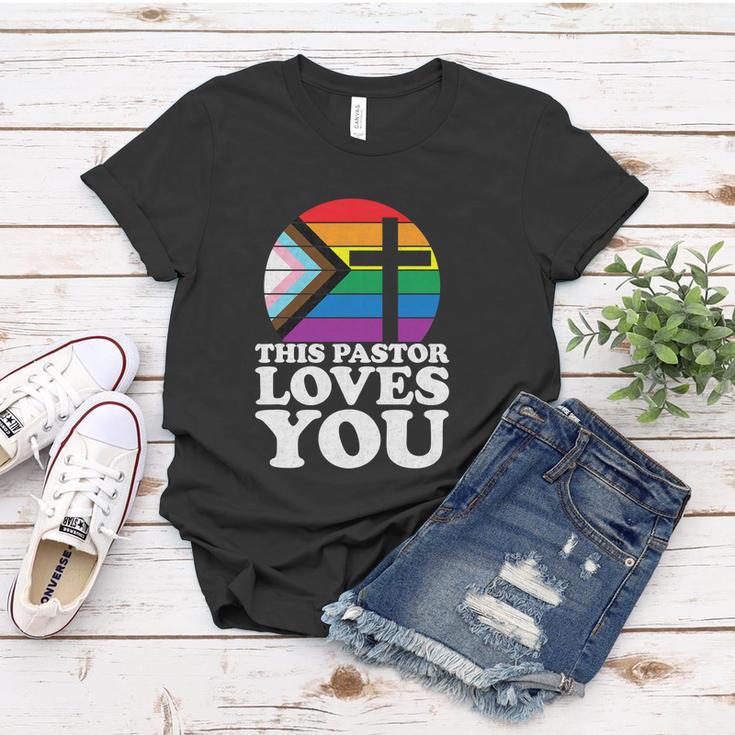 Christian Ally Inclusive Pride Clergy This Pastor Loves You Women T-shirt Unique Gifts