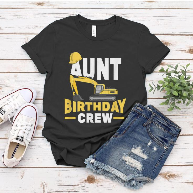 Construction Birthday Party Digger Aunt Birthday Crew Graphic Design Printed Casual Daily Basic Women T-shirt Personalized Gifts