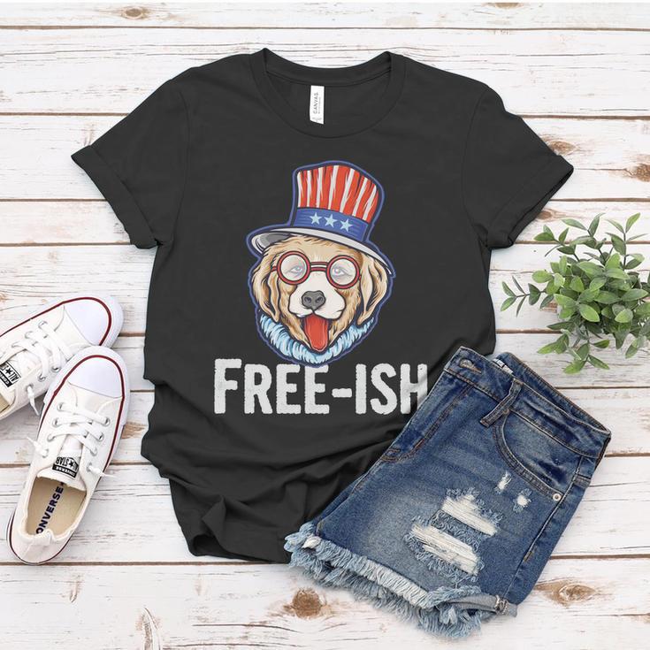 Cute Dog Funny 4Th Of July Independence Day Freeish Plus Size Graphic Women T shirt Monsterry