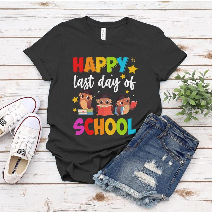 Cute Owls Happy Last Day Of School Gift Women T-shirt Unique Gifts