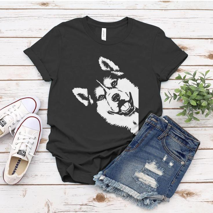 Cute Siberian Husky Dog Face Pup Pet Puppy Lover Dad Mom Gift Women T-shirt Unique Gifts