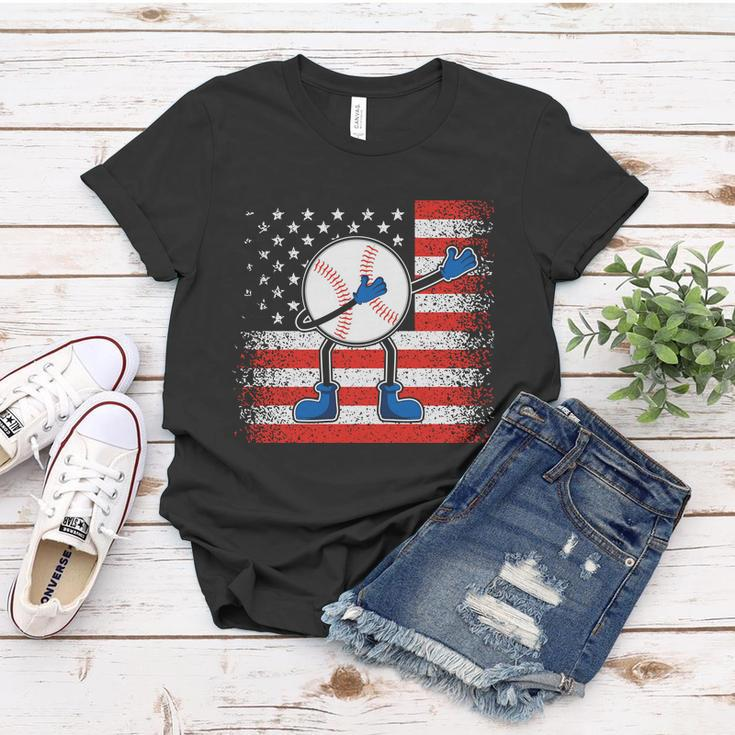 Dabbing Baseball Player 4Th July Usa Flag Plus Size Shirt For Men Women Women T-shirt Unique Gifts
